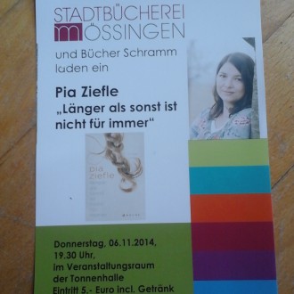 Lesung in Mössingen!